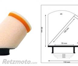 Filtre � air TWIN AIR 45� manchon �40mm