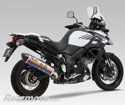 YOSHIMURA Silencieux YOSHIMURA Hepta Force Inox Titanium Blue/casquette carbone Suzuki V-Strom 1000