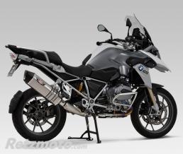 Silencieux YOSHIMURA Hepta Force inox Titanium Blue / casquette carbone BMW R1200GS Adventure