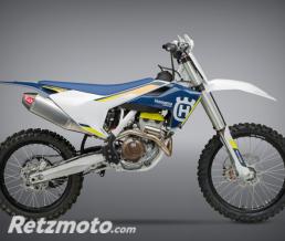 Silencieux YOSHIMURA RS-4 Signature Series aluminium/casquette carbone KTM/Husqvarna