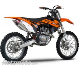 LIGNE COMPLETE YOSHIMURA USA RS4 INOX/SILENCIEUX ALU KTM SX-F450