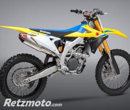 Ligne compl�te YOSHIMURA RS4-FS inox silencieux inox/casquette carbone Suzuki RM-Z450