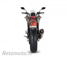 Silencieux SCORPION Serket Parallel carbone/casquette ABS noir Honda