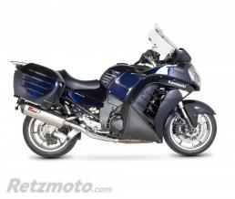 Silencieux SCORPION Serket Parallel inox bross�/casquette ABS noir Kawasaki GTR1400