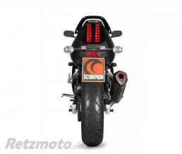 Silencieux SCORPION Serket Parallel inox/casquette ABS noir Suzuki SV650