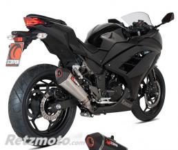 Silencieux SCORPION Serket Taper carbone/casquette ABS noir Kawasaki