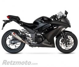 Silencieux SCORPION Serket Taper inox/casquette ABS noir Kawasaki