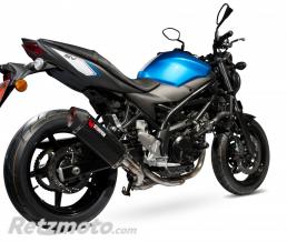 Silencieux SCORPION Serket Parallel carbone/casquette ABS noir Suzuki SV650