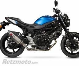 SCORPION Silencieux SCORPION Serket Parallel inox/casquette ABS noir Suzuki SV650