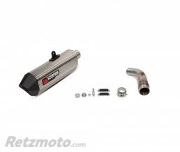 Silencieux SCORPION Serket Parallel inox/casquette ABS noir Suzuki SV650