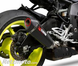 Silencieux SCORPION Serket Taper carbone/casquette ABS noir Yamaha MT-10