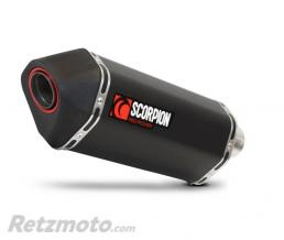 Silencieux SCORPION Serket droit c�ramique noire casquette noire ABS Piaggio MP3 400/400LT
