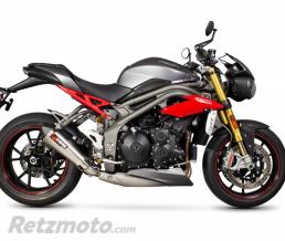 SCORPION Silencieux SCORPION Serket Taper inox/casquette ABS noir Triumph Speed Triple 1050