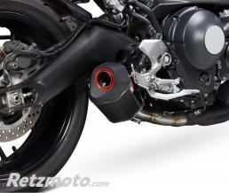 Silencieux SCORPION Serket carbone/casquette ABS noir Yamaha XSR900