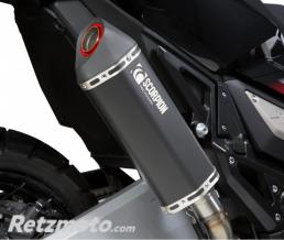 SCORPION Silencieux SCORPION Serket Parallel c�ramique/casquette ABS noir Honda X-ADV