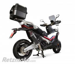 Silencieux SCORPION Serket Parallel c�ramique/casquette ABS noir Honda X-ADV