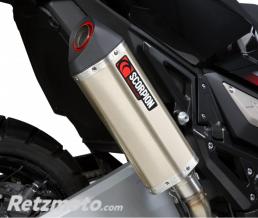 SCORPION Silencieux SCORPION Serket Parallel titane/casquette ABS noir Honda X-ADV