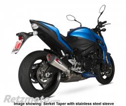Silencieux SCOPRION Serket Taper titane/casquette ABS noir Suzuki GSX-S1000/F