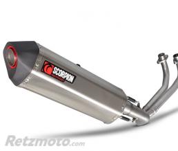 Ligne compl�te SCOPRION Serket inox silencieux inox/casquette noir ABS Yamaha X-Max 125