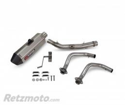 Ligne compl�te SCORPION Serket Parallel inox silencieux titane/casquette ABS noir Kawasaki Z650