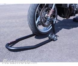 B�quille de stand moto avant LV8 noir avec supports � rouleaux universelle