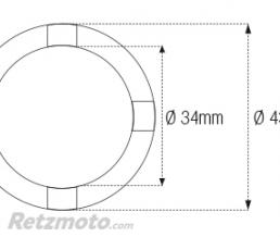 Douille � cr�neaux JMP pour bras oscillant/chassis �int.34mm/�ext.43mm 4 crans Kawasaki
