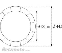 Douille � cr�neaux JMP pour colonne de direction �int.38mm/�ext.44,5mm 6 crans Triumph