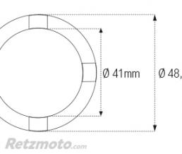 Douille � cr�neaux JMP pour colonne de direction Honda CBR/CBX/VFR �int.41mm/�ext.48,5mm 4 crans