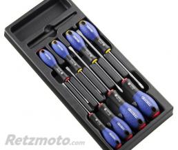Module d'outils EXPERT 8 tournevis plats/cruciformes - plateau plastique