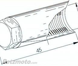 Embout de protection de vilebrequin BUZZETTI M12x1,00/L45mm pour arrache-volant