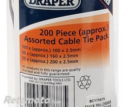 Bo�te 200 colliers nylon DRAPER