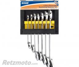 Jeu 7 cl�s mixtes DRAPER cliquet r�versible