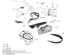 ARAI Ventilation bouche ARAI casque int�gral Frost White