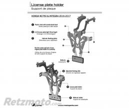 Support de plaque V PARTS noir Honda NC750X