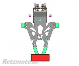 Support de plaque V PARTS noir Kawasaki Ninja 400