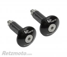 Embout de guidon V-PARTS �12-18mm noir
