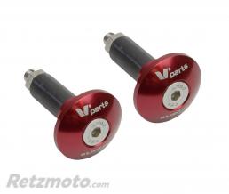 Embout de guidon V-PARTS �12-18mm rouge