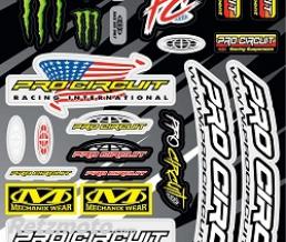 Planche d'autocollants PRO CIRCUIT 26 pi�ces
