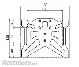 Support de plaque LIGHTECH avec �clairage de plaque Yamaha T-Max 530