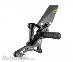 Commandes recul�es r�glables/repliables LIGHTECH Racing s�lection standard et invers�e noir/rouge Ducati 848/1098/1198SBK
