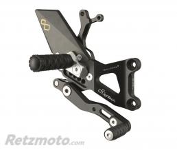 Commandes recul�es r�glables/repliables LIGHTECH s�lection standard et invers�e noir Honda CBR600RR