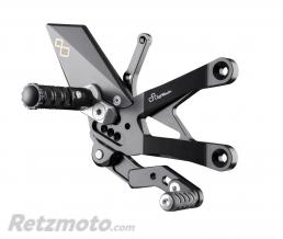 Commandes recul�es r�glables/repliables LIGHTECH s�lection standard et invers�e noir Yamaha R1/R1M