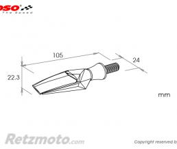 Clignotant KOSO Mars LED noir/translucide universel vendu � l'unit�