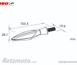 Clignotant KOSO Stinger LED noir/fum� universel vendu � l'unit�