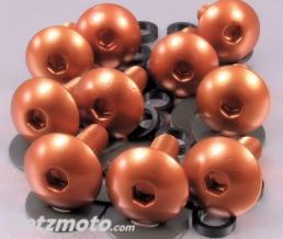 Kit vis t�te bomb�e M6X1X20MM Pro-Bolt alu orange par 10