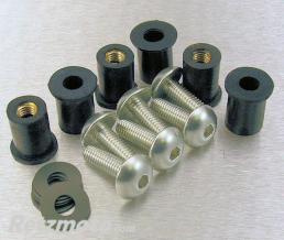 Kit vis pour bulle Pro-Bolt alu argent par 6