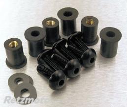 Kit vis pour bulle Pro-Bolt alu noir par 6