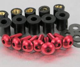 Kit vis pour bulle Pro-Bolt alu rouge par 8