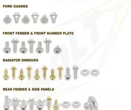 Kit vis complet de plastiques Bolt KTM EXC/EXC-F