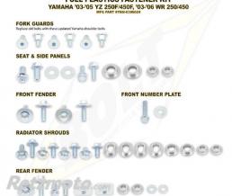 Kit vis complet de plastiques Bolt Yamaha YZ250/450F